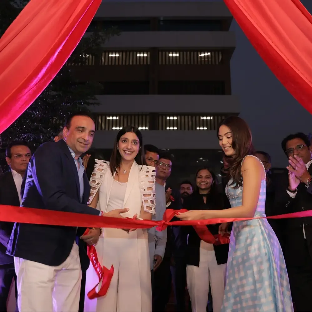 Ribbon cutting at the Carysil experience center opening in Ahmedabad